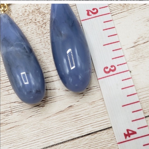 New Sugarfix By BaubleBar Druzy Stone Gold Dangle Earrings - Picture 4 of 7